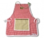 Preview: Kinderschürze rot kariert Rehlein