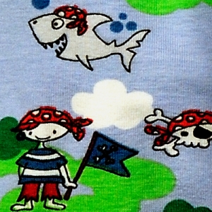 Mitwachshose Piratenjunge hellblau
