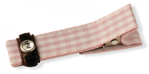 Webband Haarclip rosa Karo 1