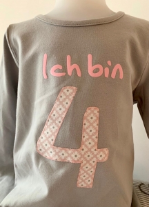 Geburtstags T-Shirt "Ich bin" Grau