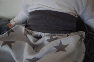 Preview: Mitwachshose Westfalenstoff hellgrau Sterne