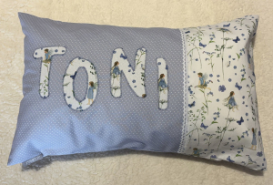 Namenskissen Elfen Blau