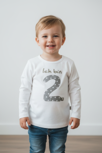 Geburtstags T-Shirt "Ich bin" Weiß / Sterne