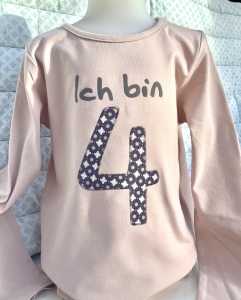 Geburtstags T-Shirt "Ich bin" Altrosa