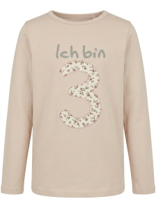 Geburtstags T-Shirt "Ich bin" Altrosa Blumenwiese - Kopie