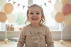 Geburtstags T-Shirt "Ich bin" Altrosa