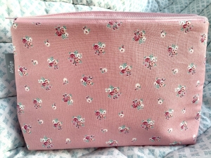 Windeltasche Altrosa Blumen/Punkte Prinzessin