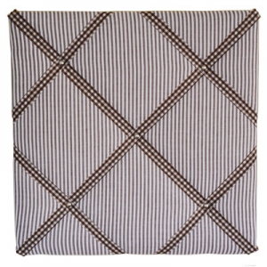 Pinnwand aus Holz stoffbezogen braun weiß