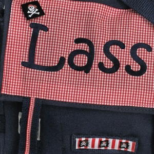 Preview: Kindergartentasche Piratenfahne mit Name