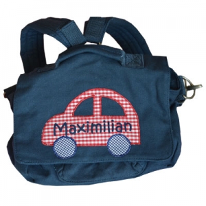 Kindergartentasche navy mit Auto