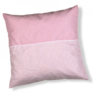 Kissen zweifarbig rosa /rosa