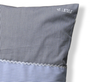 Preview: Kissen zweifarbig hellblau / dunkelblau