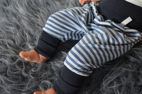 Mitwachshose Westfalenstoff hellblau/blau Streifen