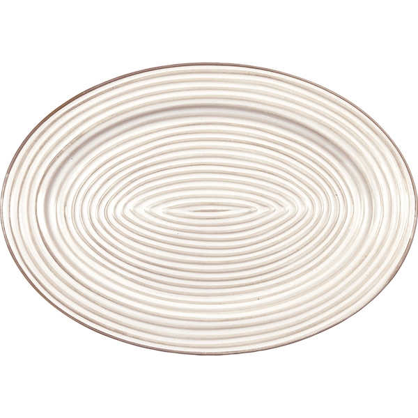 GreenGate Serving Plate Dunes white