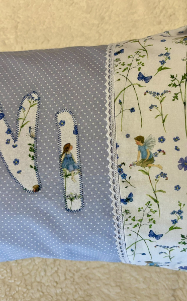 Namenskissen Elfen Blau