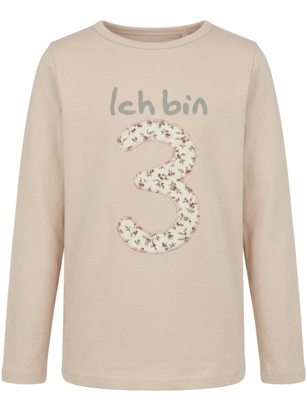 Geburtstags T-Shirt "Ich bin" Altrosa Blumenwiese