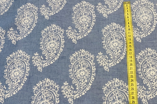 Dekostoff Paisley Blau