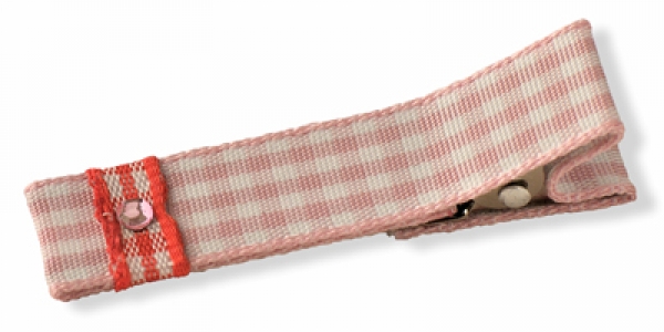 Webband Haarclip rosa Karo 2