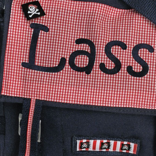 Kindergartentasche Piratenfahne mit Name