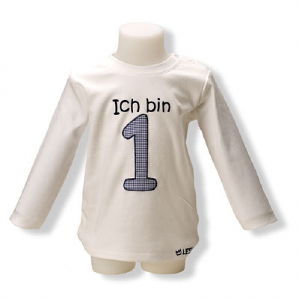 T-Shirt "Ich bin" mit Wunschdesign (karo) von 1 bis 9 Jahre.