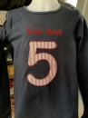 Geburtstags T-Shirt "Ich bin" dunkelblau/rot