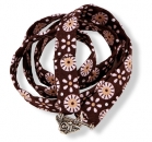 Stoffarmband brauner Tildastoff mit Rose