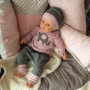 T-Shirt altrosa. Elefant Taupe/ rosa Punkte