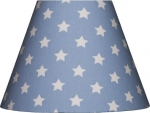 Lampenschirm hellblau mit Sternen M