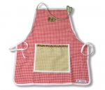 Kinderschürze rot kariert Rehlein